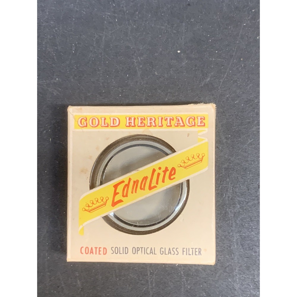 New Old Stock Ednalite GOLD HERITAGE DURAKLAD FILTER 6A Solid Optical Glass